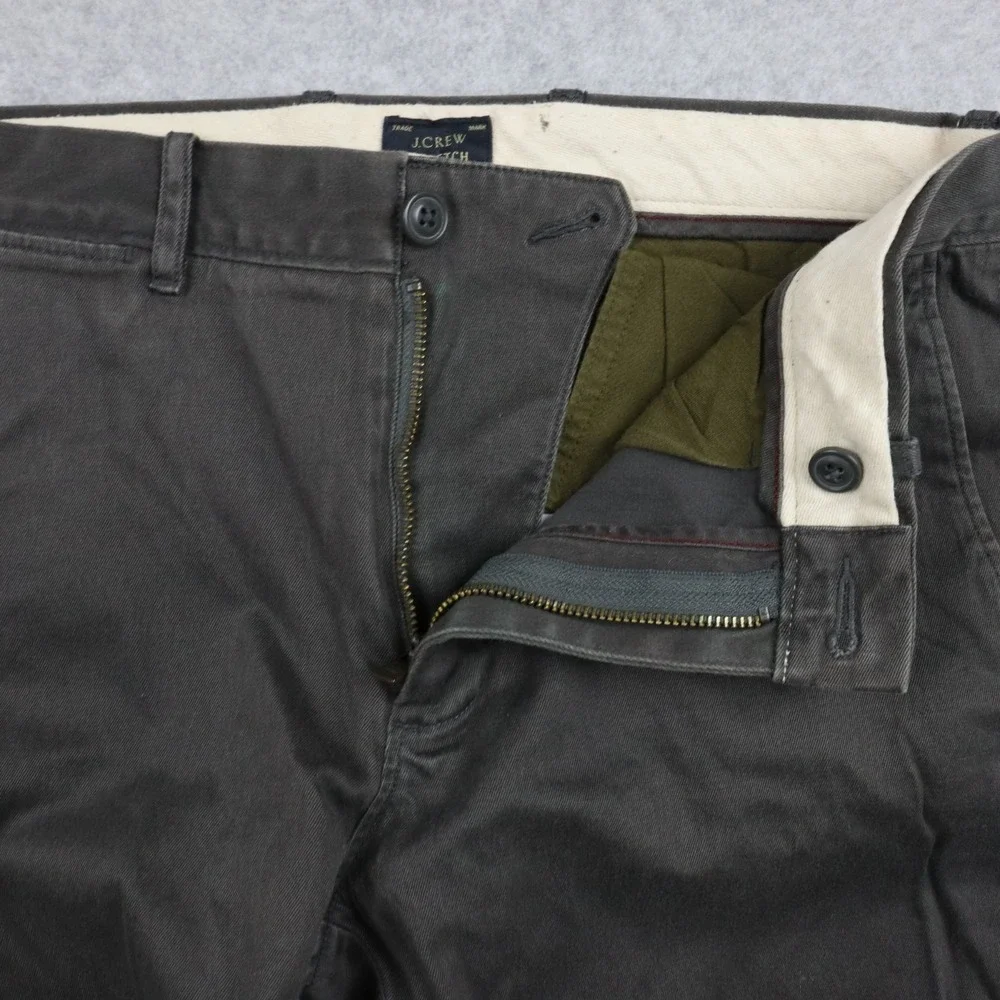 J Crew Pants Mens 30x30 484 Slim Fit Stretch Chino Casual  Flat Front Dark Brown